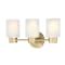 Westinghouse Fixture Wall 60W 3-Light Sylvestre Champagne Brass CylIndoorical Frosted Glass 6126700 - alternate 8